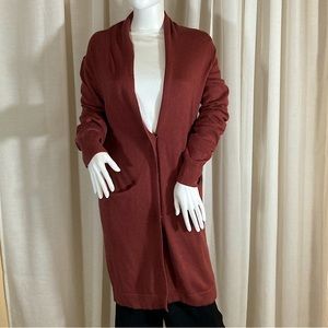 Leith Sandy Red Colored Cardigan - Small